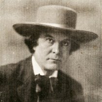 Elbert Hubbard with trombone