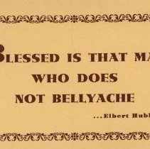 Blessed is that man who does not bellyache