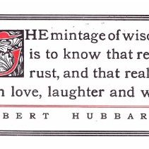 The Mintage of wisdom...