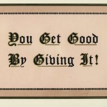 You Get Good by Giving It!