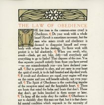 The Law of Obedience