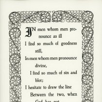 In men whom men pronounce as ill...