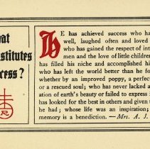 What Constitutes Success?