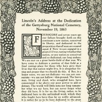 Lincoln's Address at the Dedication of the Gettysburg National Cemetery
