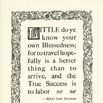 Little do ye know your own Blessedness;