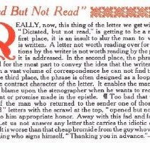 Dictated But Not Read