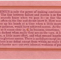 Genius is only the power of making continuous efforts.