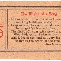 The Flight of a Song