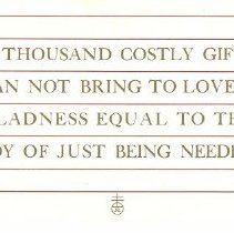 A thousand costly gift can not bring to love...