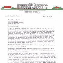 A letter from Samuel R. Guard