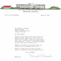 A letter from Samuel R. Guard