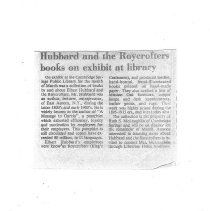 Hubbard and the Roycrofter books on exhibit at library