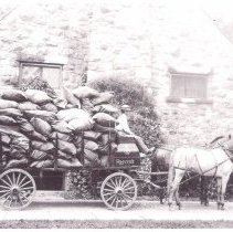 The Roycroft wagon in front of the Chaple