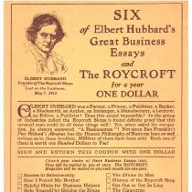 Six of Elbert Hubbard's Great Businbess Essays