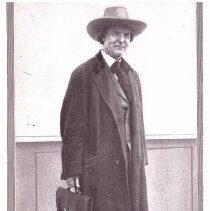 Elbert Hubbard Standing on Deck of Lusitania