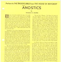 Preface to The Anostic Bible advertisement