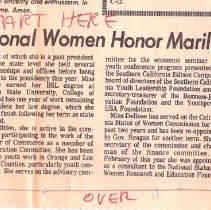 Business, Professional Women Honor Marilyn DeRose