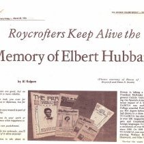 Roycrofters Keep Alive the Memory of Elbert Hubbard