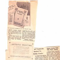 Roycroft newspaper clipping