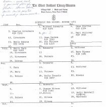 Budget/Guide Schedule for Elbert Hubbard Museum