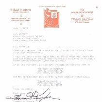 A letter from Thomas W. Knopke to Warren Moffett