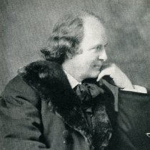 Elbert Hubbard in fur lined overcoat