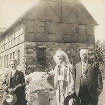 Captain Jack Crawford and others at the Hubbar Memorial Boulder