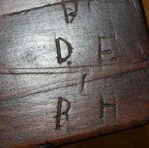 carved initials