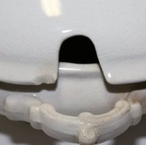 Ironstone Serving Dish, handle detail