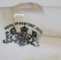 Ironstone Serving Dish, brand stamp