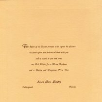 Holiday Card for Smart Bros. Limited (interior left)