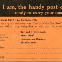 Dominion Cement Paint Co. Postcard (reverse)