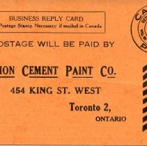 Dominion Cement Paint Co. Postcard