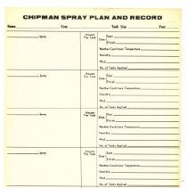 Smart Bros. Chipman Spray Plan and Record: Flat Orchard, 1969, reverse B