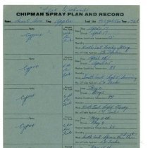 Smart Bros. Spray Plan and Record: Flat Orchard, 1968 A