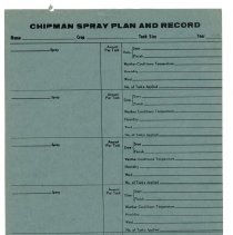 Smart Bros. Chipman Spray Plan and Record, Back of A