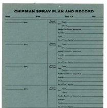 Smart Bros. Chipman Spray Plan and Record, Back of B