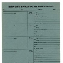 Smart Bros. Chipman Spray Plan and Record: Cemetery Block, 1968, Back of re