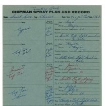 Smart Bros. Chipman Spray Plan and Record: Cemetery Block, 1968