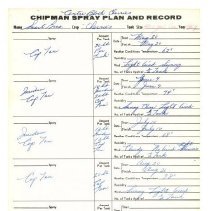 Smart Bros. Chipman Spray Plan and Record: Cemetery Block, 1969, B