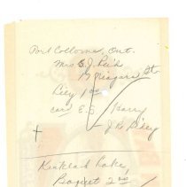 back of Georgian Bay Brand Label for Smart Bros. Ltd