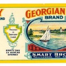 Georgian Bay Brand label for tomatoes for Smart Bros Ltd