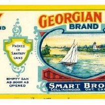 Georgian Bay Brand label for tomatoes for Smart Bros Ltd