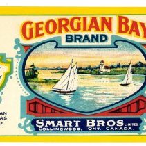 Georgian Bay Brand label for tomatoes for Smart Bros Ltd