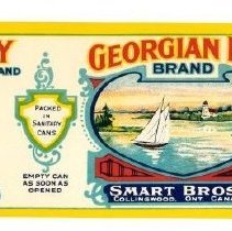 Georgian Bay Brand label for tomatoes for Smart Bros Ltd