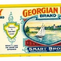 Georgian Bay Brand label for tomatoes for Smart Bros Ltd.