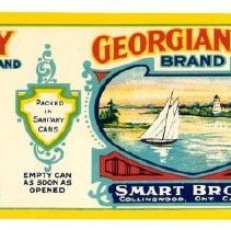 Georgian Bay Brand label for tomatoes for Smart Bros Ltd