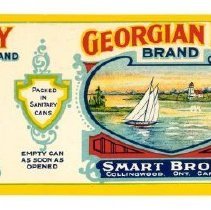 Georgian Bay Brand label for tomatoes for Smart Bros Ltd