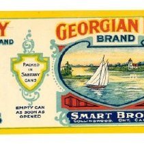 Georgian Bay Brand label for tomatoes for Smart Bros Ltd