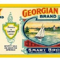 Georgian Bay Brand label for tomatoes for Smart Bros Ltd